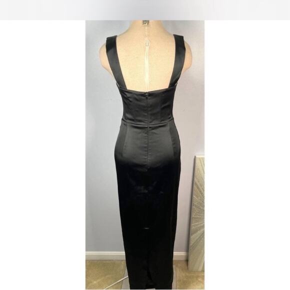 SAU LEE Palmela Sweetheart Neckline Bodycon Black Maxi Dress Size 2 - Picture 5 of 8